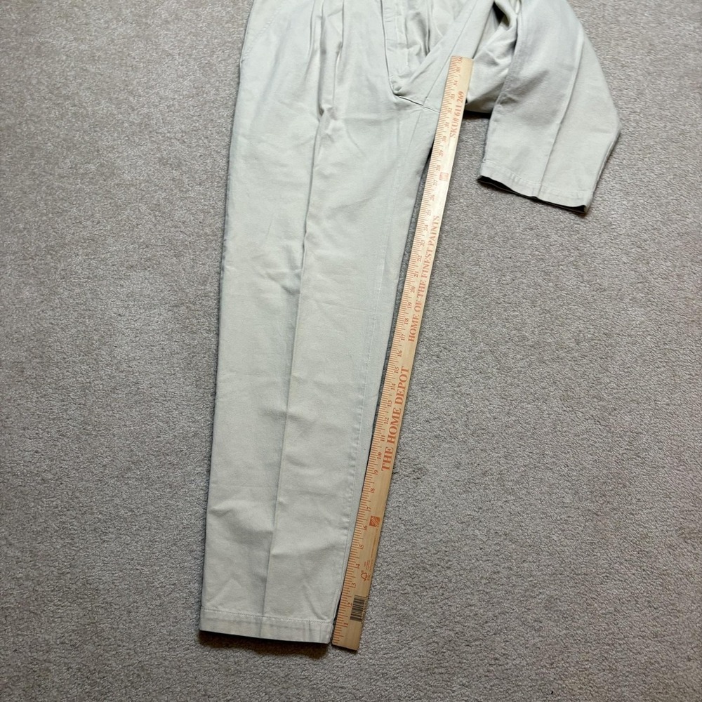 Vtg Guess Georges Marciano Pants Mens 32x32 Beige Pleated Chino USA Twill 80s - Picture 7 of 16